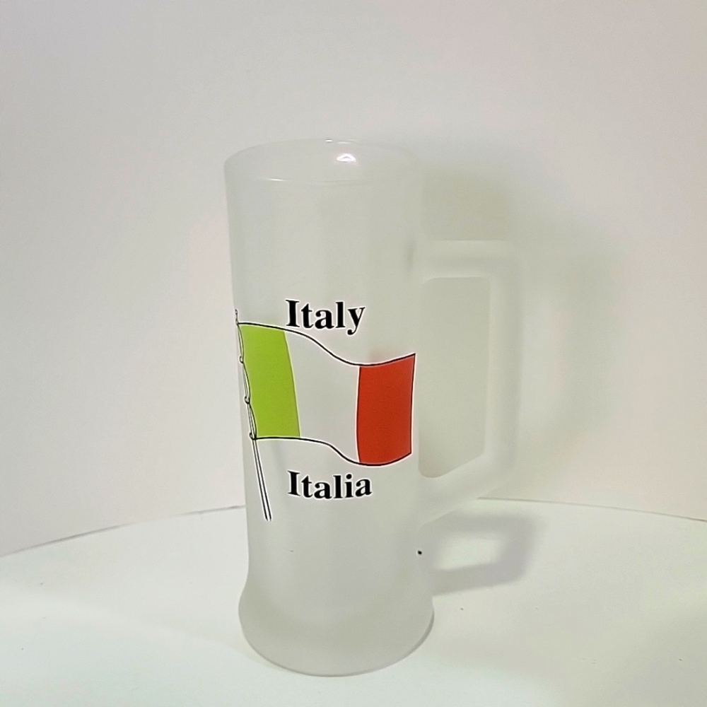 Bockling Glass Frosted ITALY Beer Mug